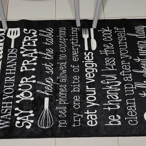 Kitchen Rules Non-Slip Washable Area Runner Rug image 8