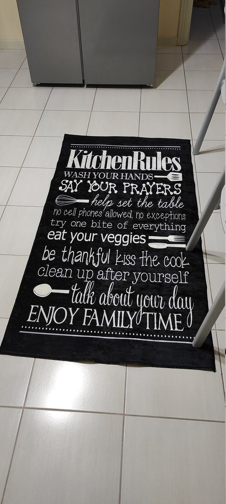 Kitchen Rules Non-Slip Washable Area Runner Rug image 7