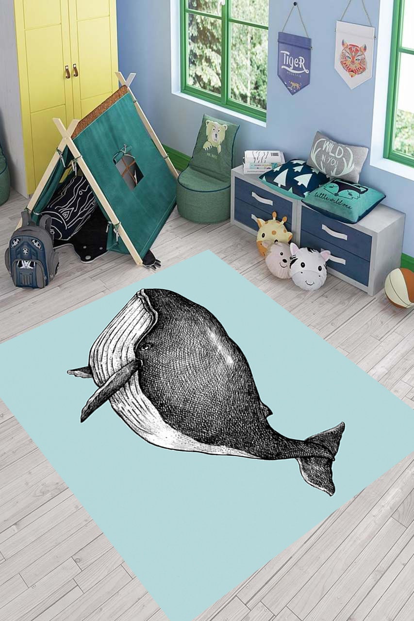 Tappetino Da Bagno Antiscivolo Per Bambini | Motivo Balena | Gomma Resistente | 75x35 Cm - Foto 11