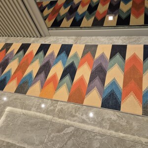 Retro Area Rug Living Room Decor Non Slip Colourful Floor Mat, Carpet image 3