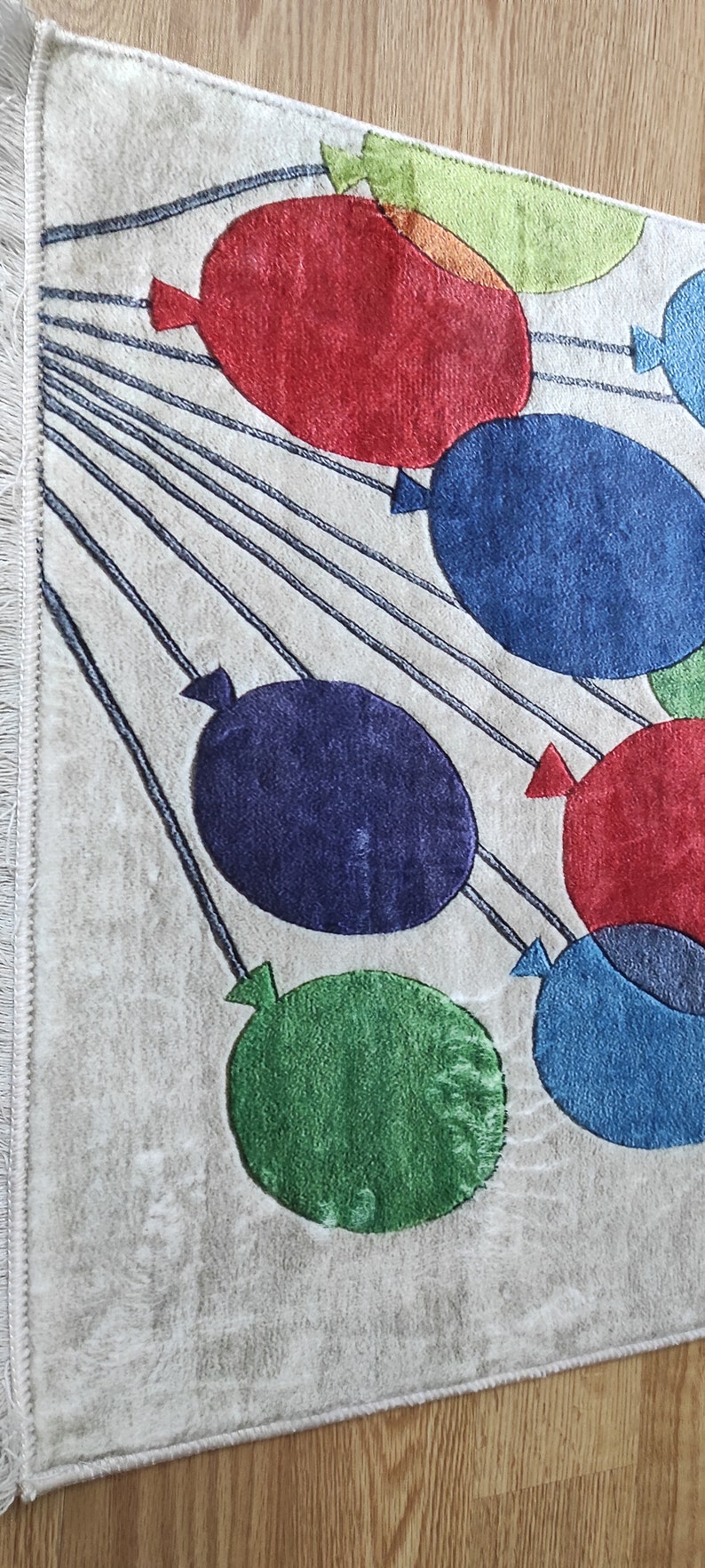 Colorful Balloons Kids Room Decor Area Rug Non Slip Boys Girls Room ...