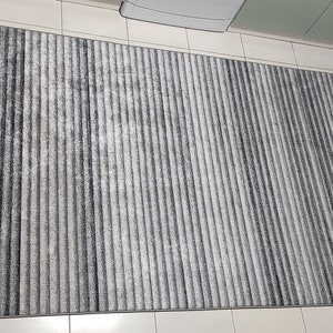 Shades of Gray Kitchen Rug  Dining Room Mat Entryway Runner Non-Skid Machine Washable Carpet