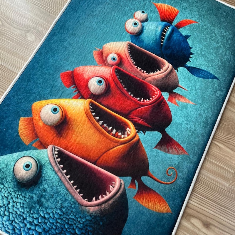 Throw Rug Fish Rugs With Fish Theme - Etsy