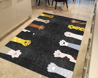 Cat Paws non slip Kitchen Area Rug Entry Runner Mat Gift Idea