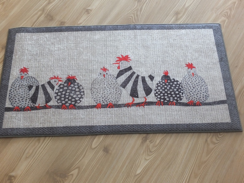 Chicken Kitchen Dining Room Runner Rug / Mat Nonskid Machine Etsy