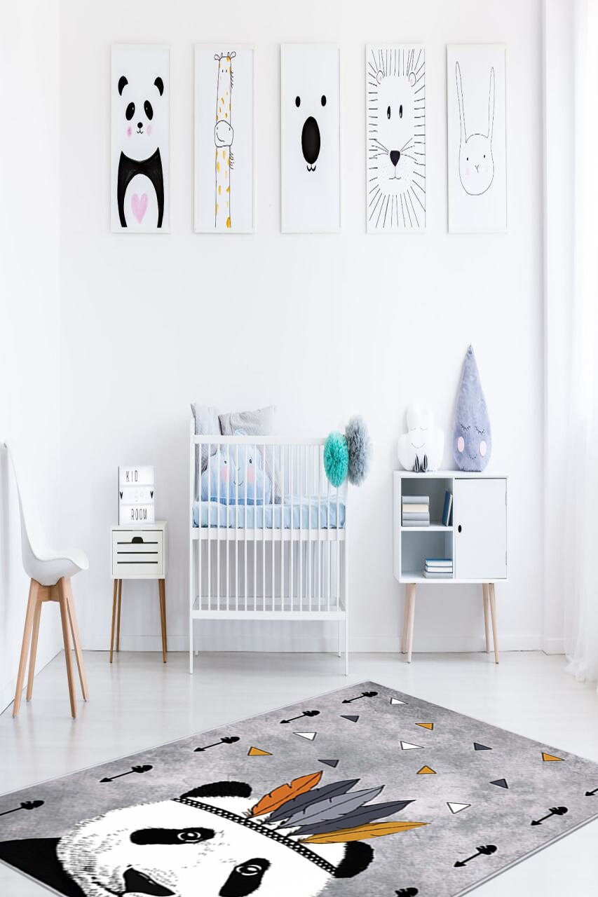 Discover Panda Kids Room Decor Area Rug Non Slip Girls / Boys Room Floor Mat / gift