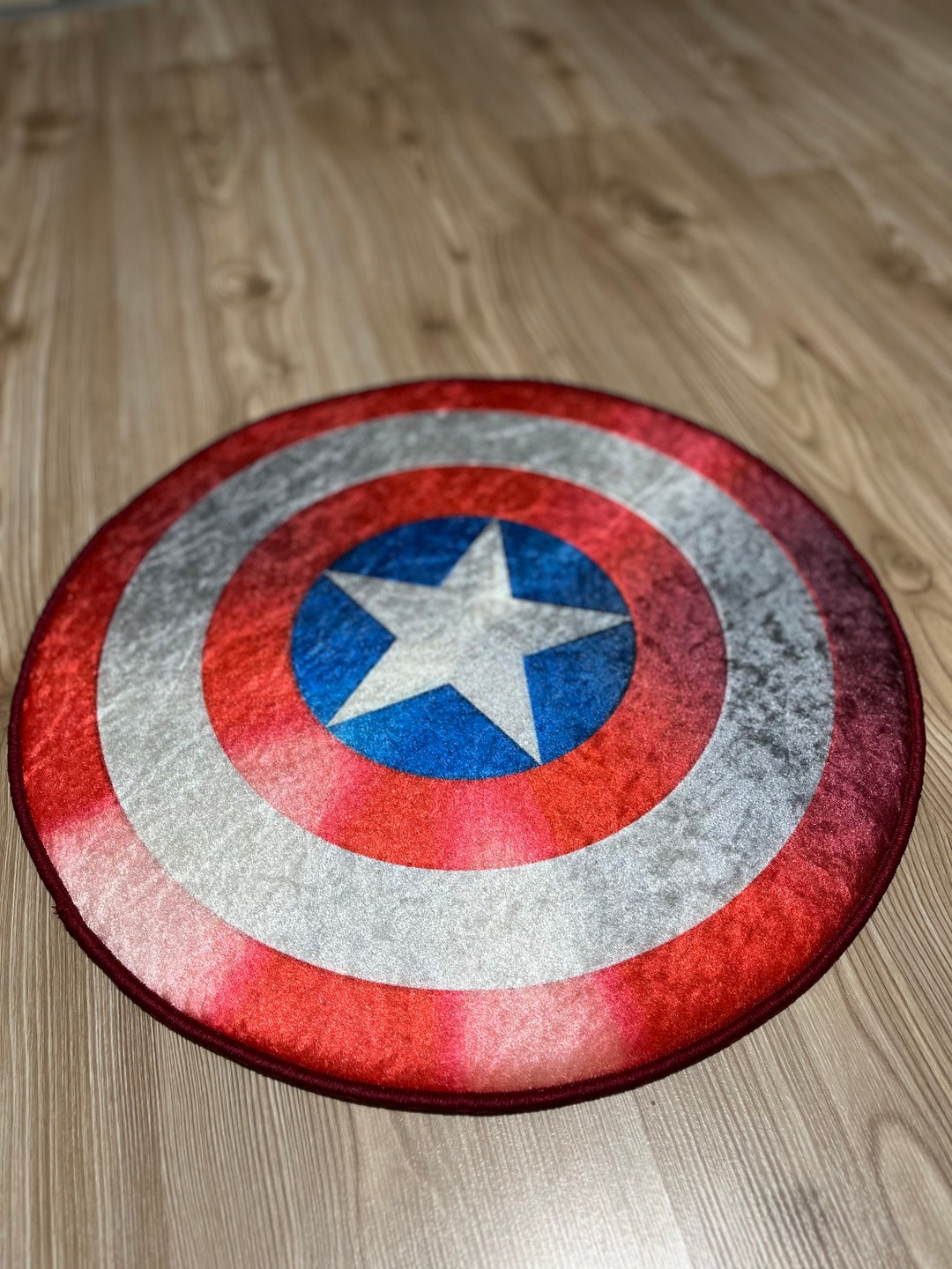 Captain America Shield Area Rug Kids Nursery Room Decor Carpet - Etsy