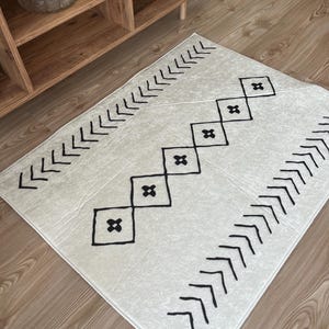 Non-Slip Washable Moroccan Kitchen Runner Rug