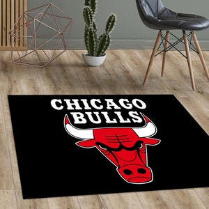 Chicago Bulls Area Rug Basketball Lover Gift Kids Room Decor Floor Mat