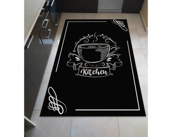 Machine Washable Non Slip Kitchen Rug / Mat