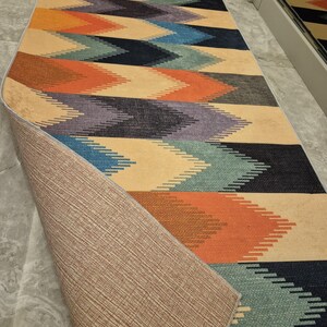 Retro Area Rug Living Room Decor Non Slip Colourful Floor Mat, Carpet image 4