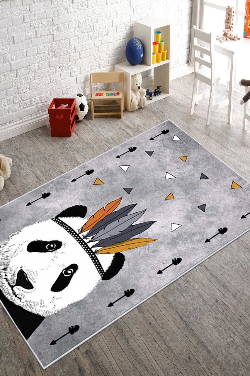 Discover Panda Kids Room Decor Area Rug Non Slip Girls / Boys Room Floor Mat / gift