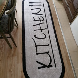 Non-Slip Washable Oval Kitchen Dining Room Runner Rug Floor Mat