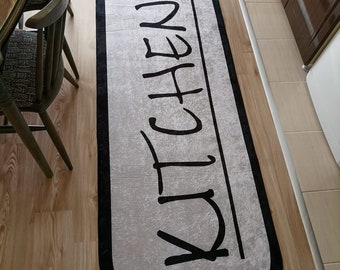 Non-Slip Washable Oval Kitchen Dining Room Runner Rug Floor Mat
