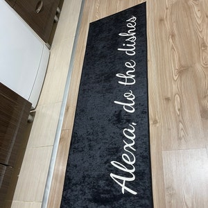 Alexa do the dishes Kitchen Decor Rug area Mat Non Slip