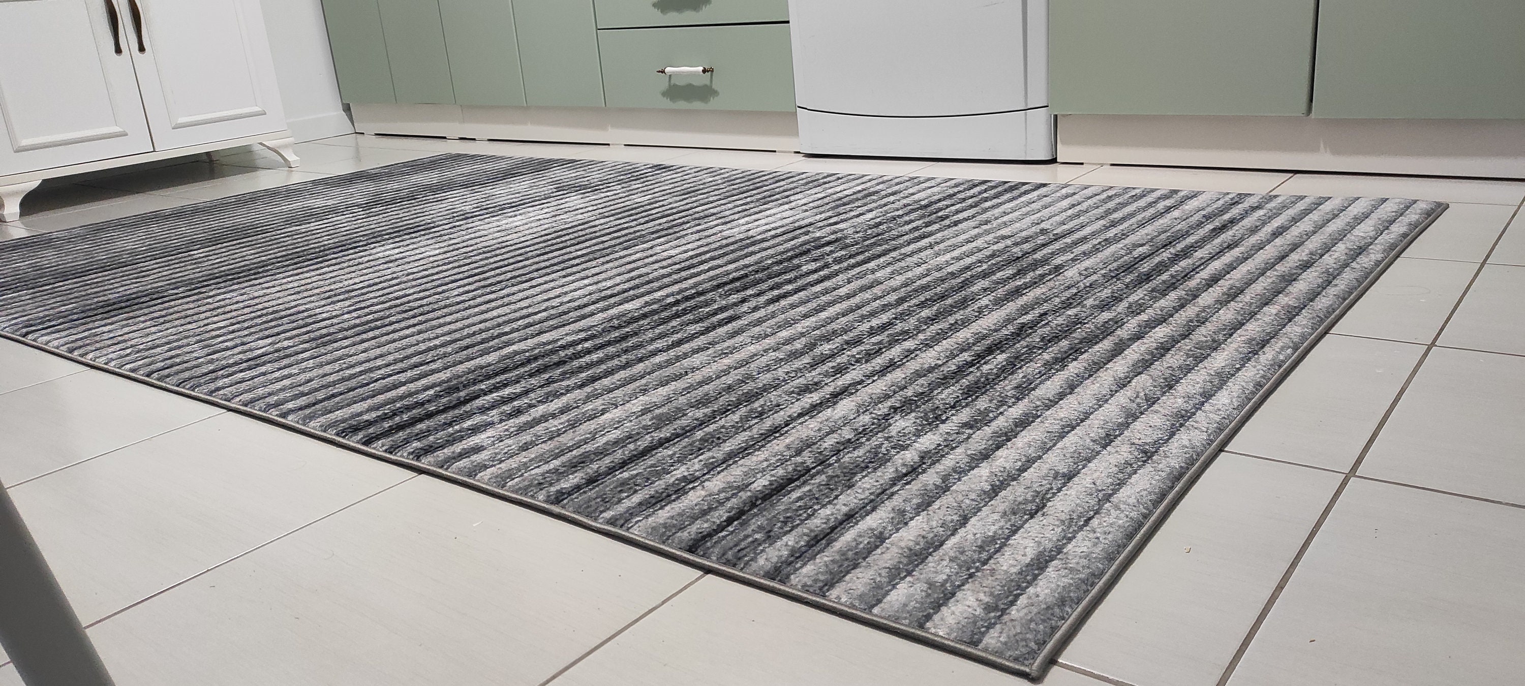 Shades of Gray Kitchen Rug Dining Room Mat Entryway Runner Etsy