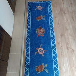 Turtle Laundry Rug Non-Slip Washable Kitchen Tortoise Mat Carpet
