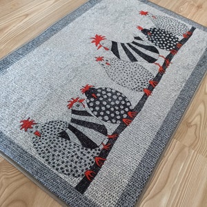 Hen Farmhouse rug Chicken Kitchen area Mat Dining Room Runner Non-Skid Washable