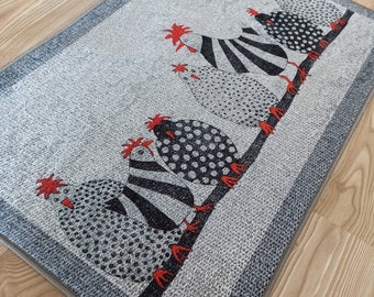 Hen Farmhouse rug Chicken Kitchen area Mat Dining Room Runner Non-Skid Washable