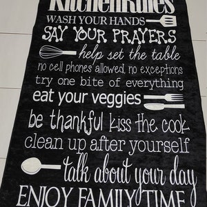 Kitchen Rules Non-Slip Washable Area Runner Rug image 6