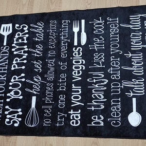 Kitchen Rules Non-Slip Washable Area Runner Rug image 3