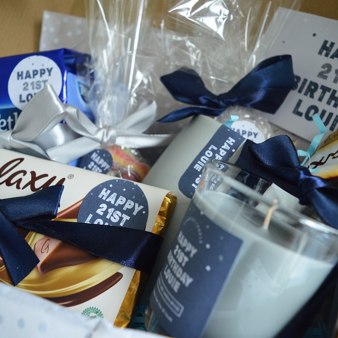 Mens Personalised Birthday Tea hamper gift for him Perfect Etsy