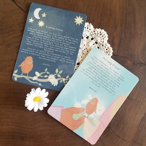 Cartes de prière bahaïes/prières bahaïes/Prière du matin/Prière du soir/Enfants bahaïs/Cadeaux bahaïs/Lot de 2