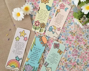 Set of 5 Bahai Bookmarks/Bookmarks for Kids/Bahai Inspired Bookmarks/Bahai Gifts/Bahai Crafts/Bahai Children