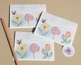 Pack of 3 Bahai inspired Teachers Cards/Bahai Cards/Bahai Teachers/Small Cards.