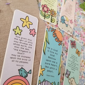 Bookmark: About Unity Set of 5 Bahai Bookmarks/bookmarks for Kids/bahai Inspired Bookmarks ...