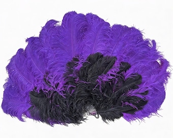 Flirt Double Layer Burlesque Ostrich Feather Fan
