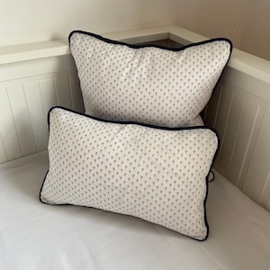 Laura Ashley Vintage Ditsy Design Blue and White Cotton Cushion Cover in four styles