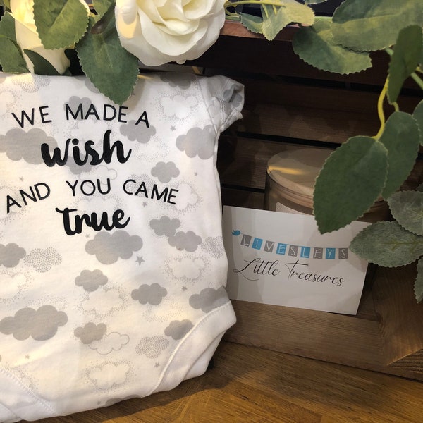 We made a wish and you came true, new baby, dream, baby shower gift, new baby gift, expecting a baby, pregnancy announcement