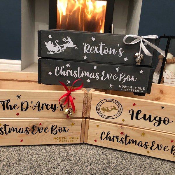 Christmas Eve Crate, Christmas Eve box, Family box, Family Christmas Treats, Christmas box, Traditions, Wooden crate, Festive Fun, Personal