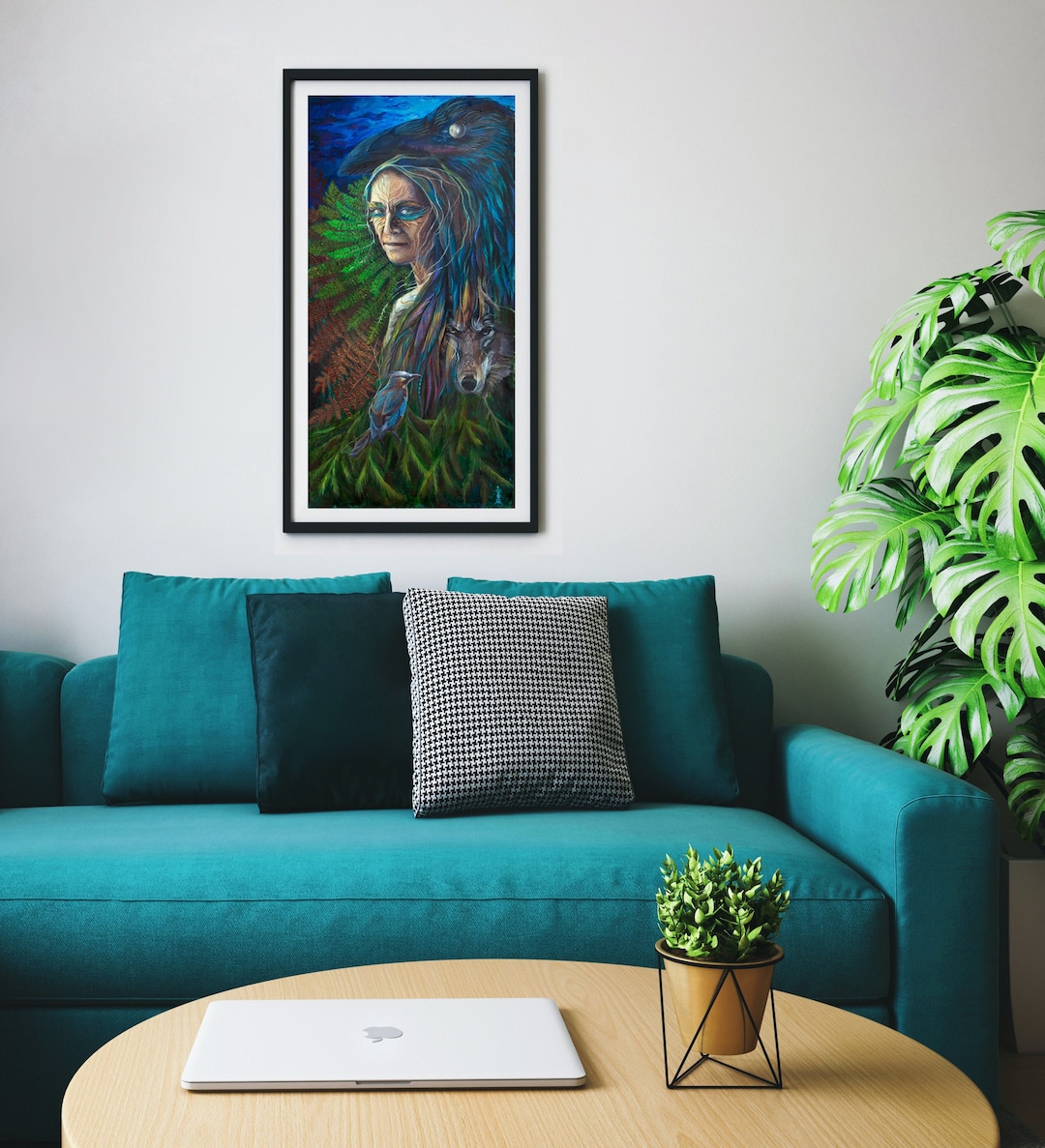 Shamanic Psychedelic Poster With Nature Spirit | Visionary Art Painting ...