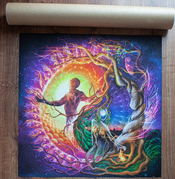 限定版 陰陽スピリチュアルビジョナリーアートポスター | DAOシンボル