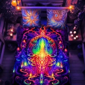 Psychedelic Pattern Print Blanket