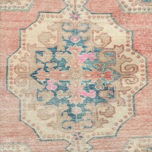 4x7 Vintage Kitchen Rug , geometric office rug, 3&#39;8&quot; X 6&#39;10&quot; Bedroom rug R8964F84