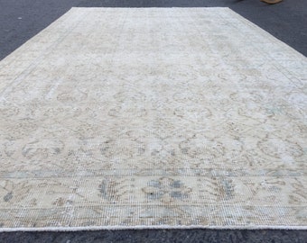 6x9 retro handmade rug, , Vintage rug, Wool rug, 5'7" X 9'5" bedroom  rug R66705F33