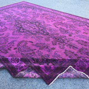 gewebter handgeknüpfter Teppich 250 x 330 cm lila rosa blauer Teppich für Wohnzimmer R9683F135