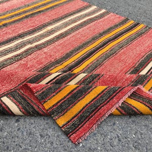 5x9 striped dining room  rug , rug for living room, 4'11" X 9'5" area rug  R9191F99