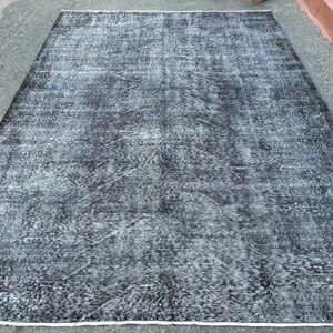 6x10 faded handmade rug,  vintage rug, distressed  rug, 6&#39;3&quot; X 9&#39;11&quot; wool rug,  R7838F54