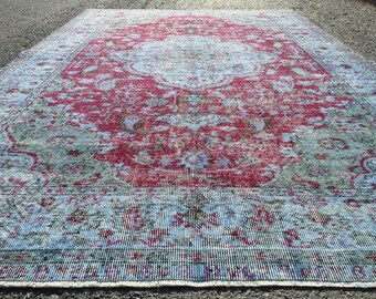 6x10 rustic handmade rug,  area rug , 6'3" X 9'7"  Living room rug, Bedroom rug , kitchen rug R6579F31