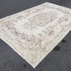 7x11 hand woven rug, home decor rug, dining room rug, 6&#39;6&quot; X 10&#39;9&quot; retro rug, Area Rug R5986F24
