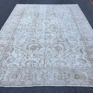 7x10 rug for living room, bedroom rug, 6&#39;8&quot; X 9&#39;6&quot;  handmade area rug  R7644F53