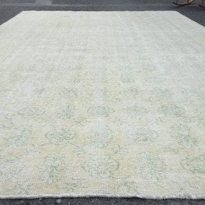 7x10 abstract office rug, minimal area rug ,6&#39;11&quot; X 10&#39;3&quot; rug for living room, wool rug R6709F33