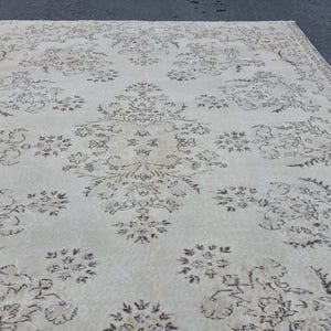 7x10 Turkish area rug, bed plan rug, 7&#39;1&quot; X 10&#39;5&quot;  living room rug, R9485F122