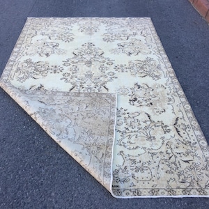 7x10 Turkish area rug, oriental dining room rug, 6&#39;7&quot; X 10&#39;4&quot;  bedroom rug, R4949F108