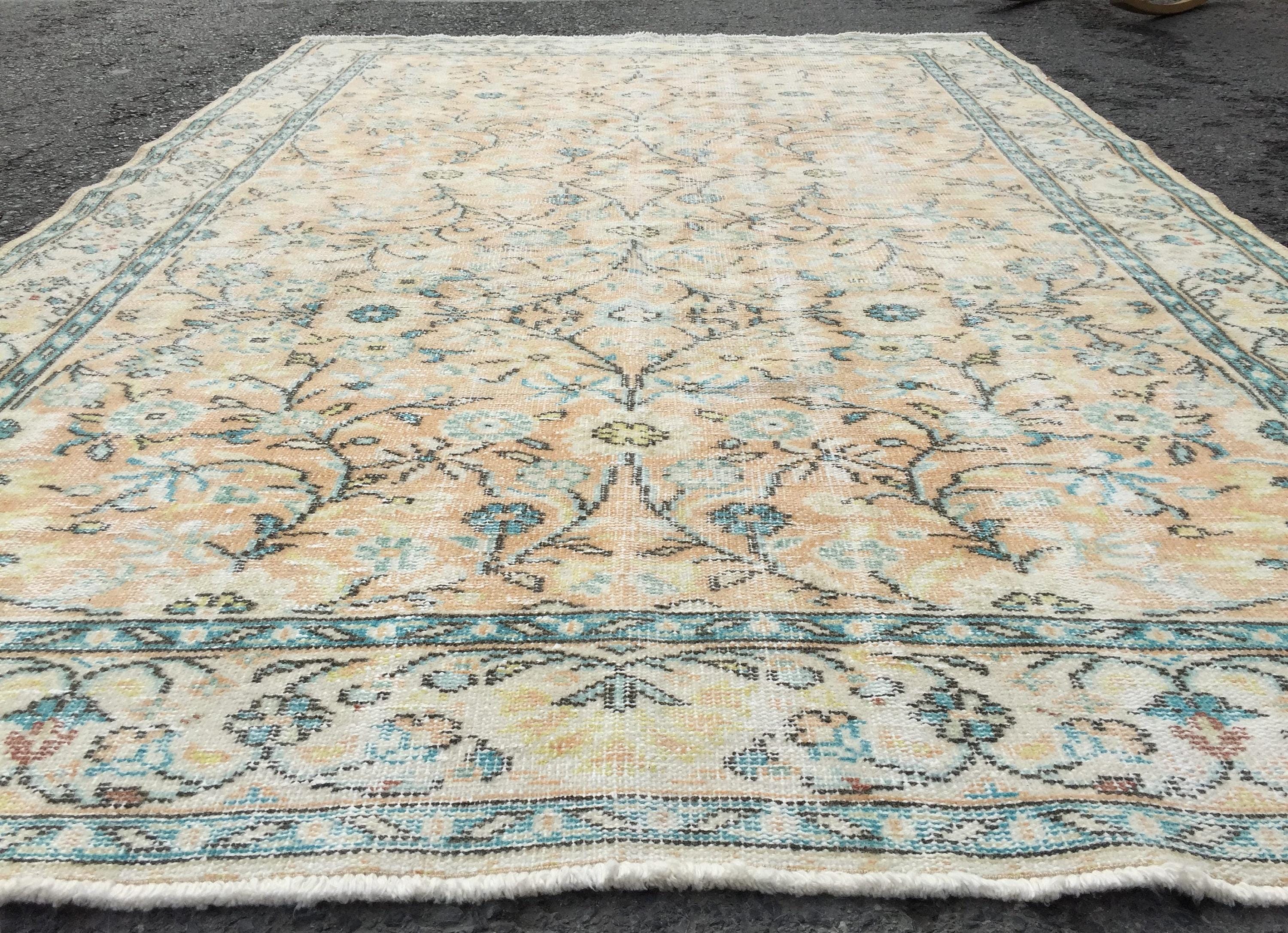 Floral Turkish Rug, Oriental Rug, 5'6