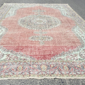 7x11 Oriental Handmade rug , hand woven rug , 6&#39;9&quot; X 11&#39;  living room rug , R8489F69
